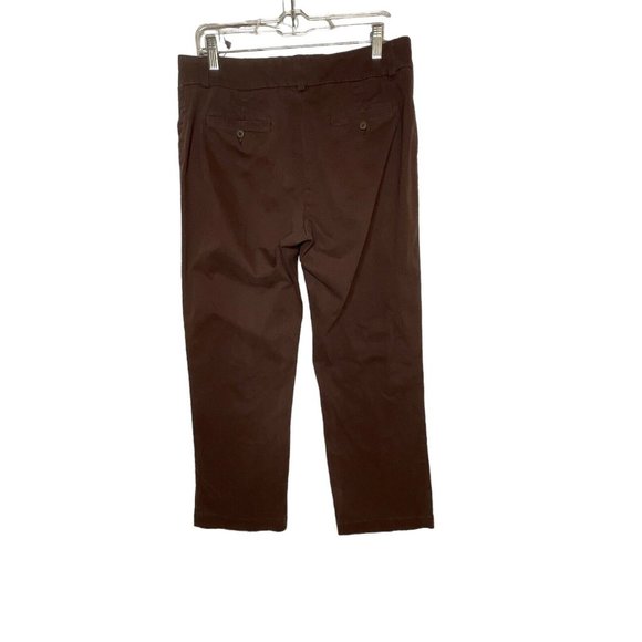 Lee Women's Just Below The Waist Straight Leg Pants Size 14M Chocolate Brown - Picture 2 of 11